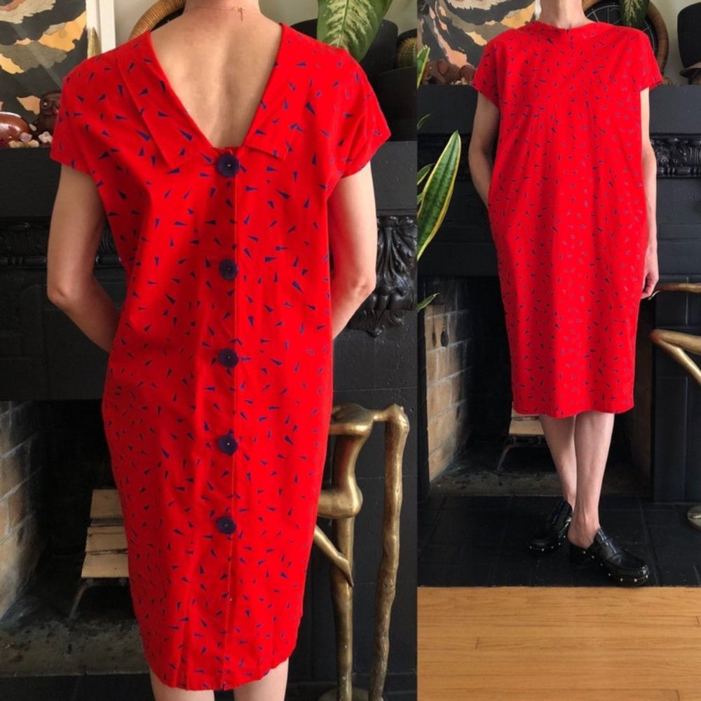 1980s Vintage Y's Yohji Yamamoto button back midi